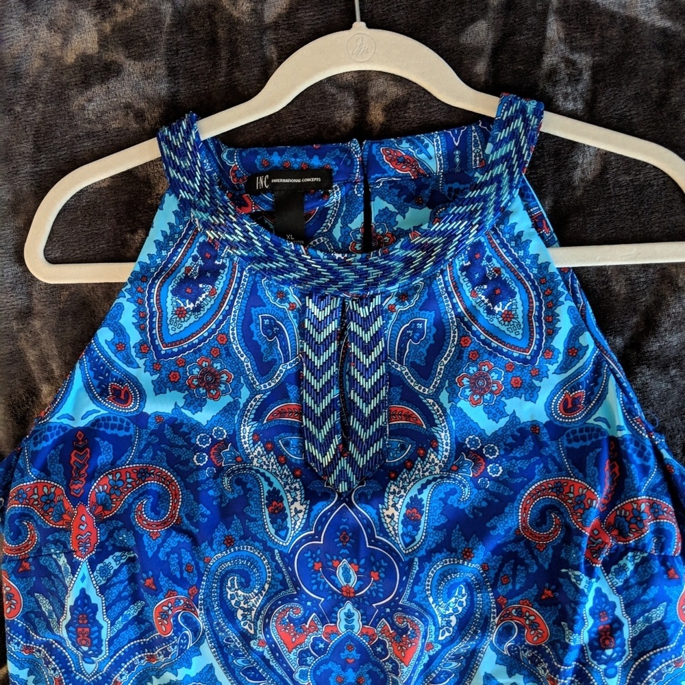 EUC pattern dress multi color